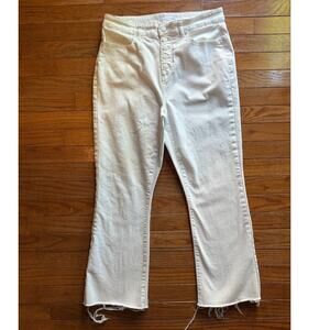 LOFT Curvy Kick Crop white 29/8